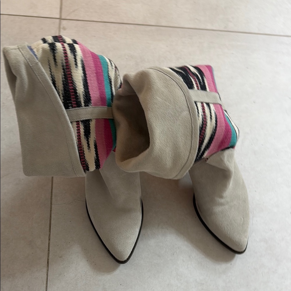 Women's Multicolor Patterned Boots - image 1